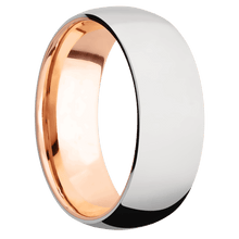 Load image into Gallery viewer, 14K White Gold + Polish Finish + 14K Rose Gold
