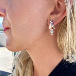 Elixir Dangle Pave Diamond Earrings