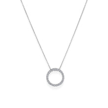 Load image into Gallery viewer, Natural Diamond Circle Pendant Necklace .75-1.50 Carat Weight
