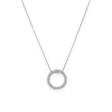 Load image into Gallery viewer, Natural Diamond Circle Pendant Necklace .75-1.50 Carat Weight
