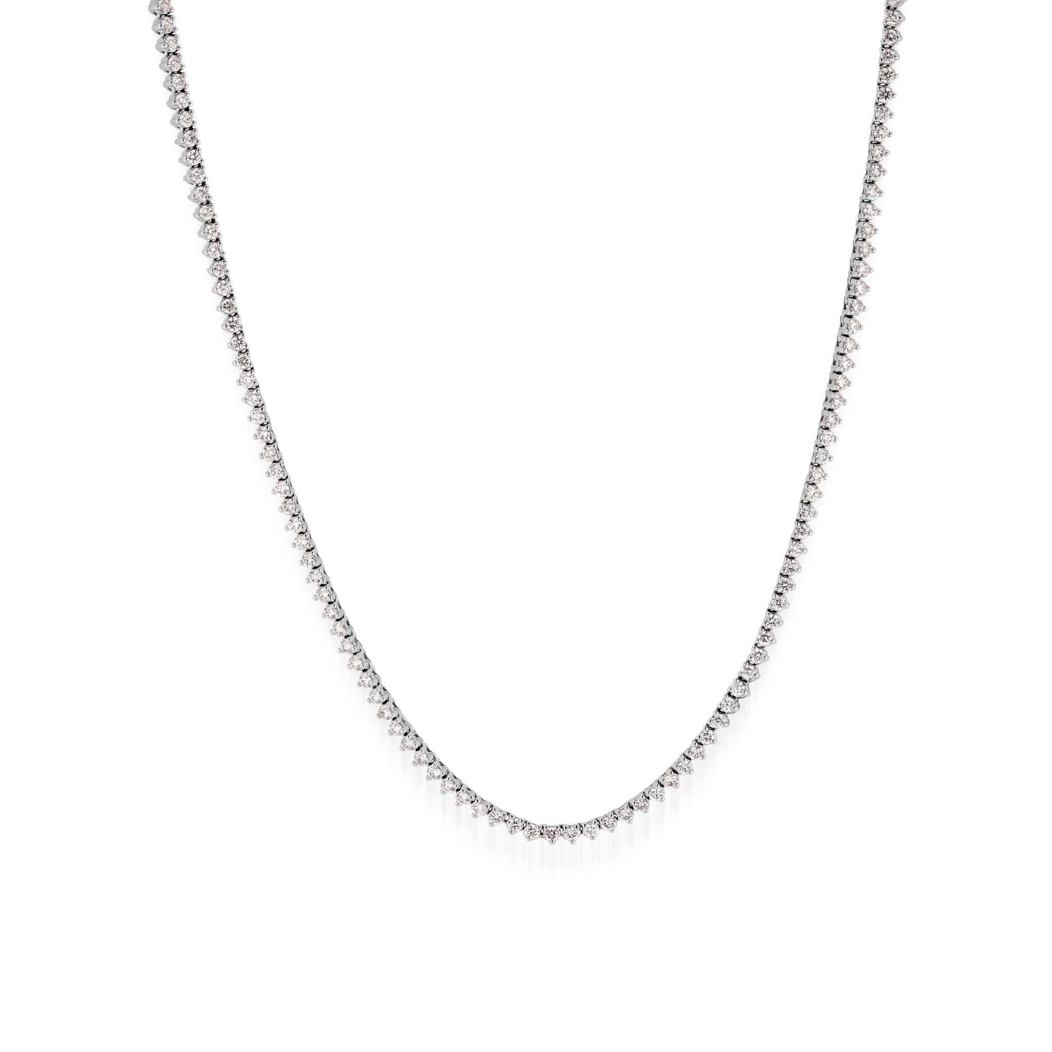 Natural Diamond Tennis Necklace 6-9 Total Carat Weight – John Atencio