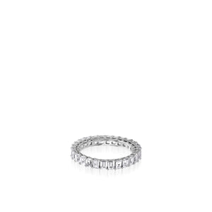 2.5-Carat Emerald-Cut Lab Diamond Eternity Band