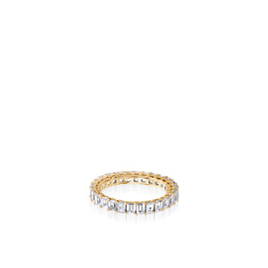 2.5-Carat Emerald-Cut Lab Diamond Eternity Band