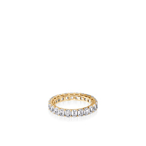 3.5-Carat Emerald-Cut Natural Diamond Eternity Band