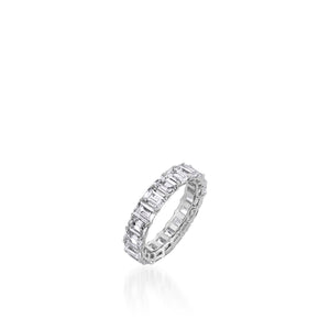 5.5-Carat Emerald-cut Lab Diamond Eternity Band