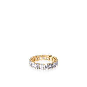 5.5-Carat Emerald-cut Lab Diamond Eternity Band