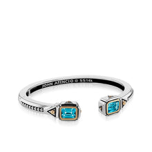 Load image into Gallery viewer, Sahara Gemstone Narrow Hinged Cuff Bracelet
