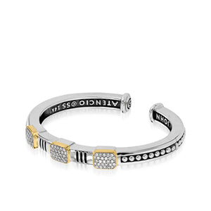 Sahara Pave Diamond Stack Cuff Bracelet
