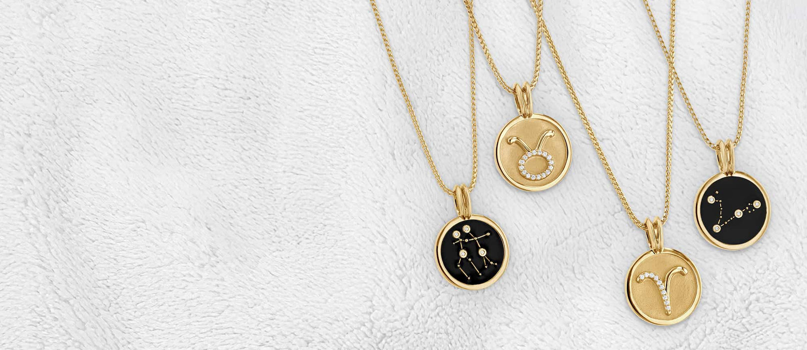 New, double-sided medallion necklaces