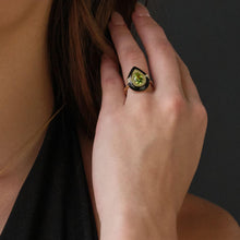 Load image into Gallery viewer, Prisma Peridot and Diamond Ring
