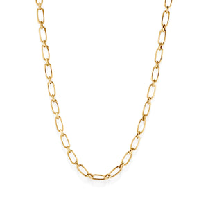 Oval Gold Link Chain Necklace