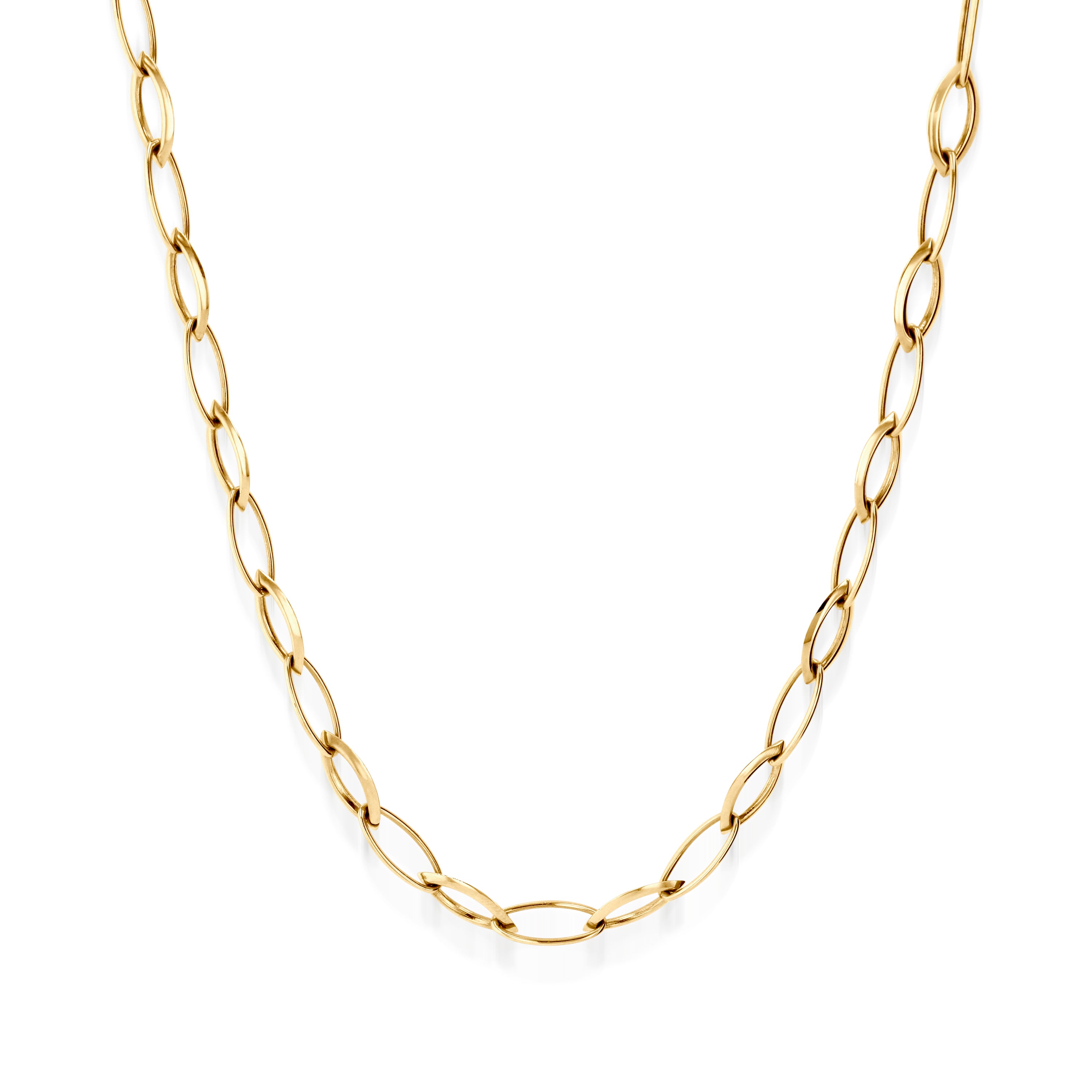 Navette Link Chain Necklace – John Atencio