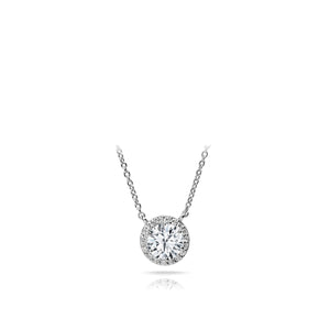Brittany Halo Diamond Pedant Necklace