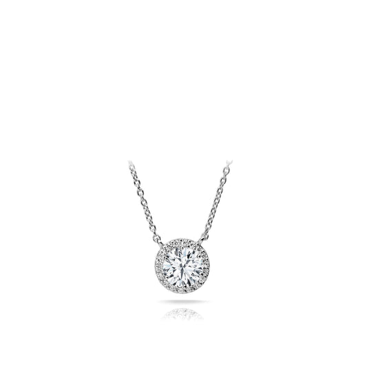 Brittany Halo Diamond Pedant Necklace