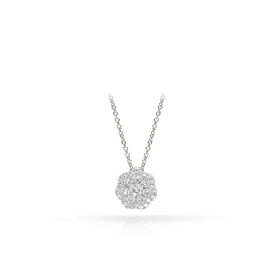 Ashley Flower Diamond Cluster Pendant Necklace