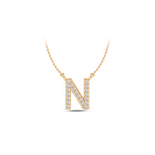 Load image into Gallery viewer, Large Lab Diamond Initial Pendants
