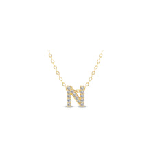 Load image into Gallery viewer, Small Lab Diamond Initial Pendants
