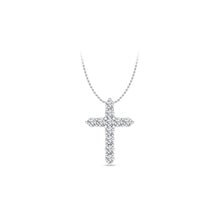 Load image into Gallery viewer, Lab Diamond Cross Pendant Necklace
