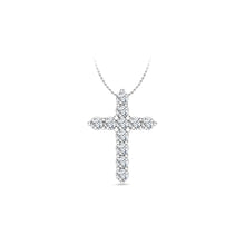 Load image into Gallery viewer, Lab Diamond Cross Pendant Necklace
