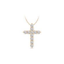 Load image into Gallery viewer, Lab Diamond Cross Pendant Necklace
