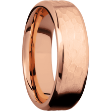 Load image into Gallery viewer, 14K Rose Gold + Hammer , Polish Finish
