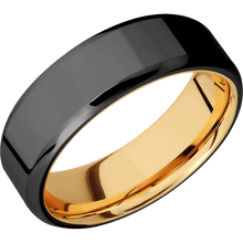 Load image into Gallery viewer, Zirconium + Polish , Polish Finish + 14K Yellow Gold
