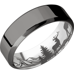 Tantalum Noir + Polish , Polish Finish + Titanium