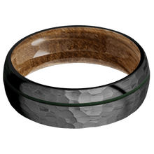 Load image into Gallery viewer, Zirconium + Hammer , Hammer Finish + Whiskey Barrel
