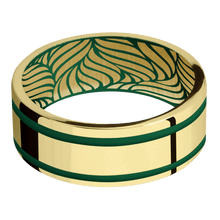 Load image into Gallery viewer, 14K Yellow Gold + Polish , Polish Finish + Green
