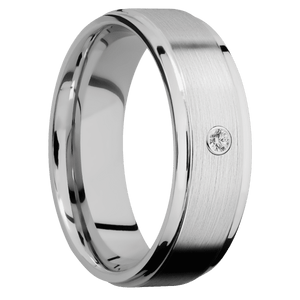 14K White Gold + Satin , Polish Finish
