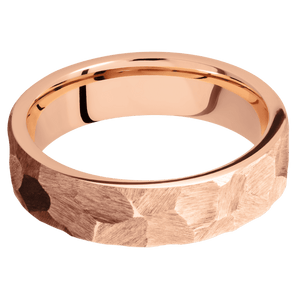 14K Rose Gold + Rock Finish