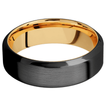 Load image into Gallery viewer, Zirconium + Satin , Polish Finish + 14K Yellow Gold
