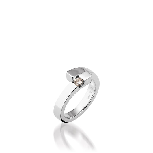 Women's 14 karat White Gold Pivot Diamond Ring