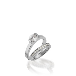 18 karat White Gold Delicia Solitaire Diamond Engagement Ring