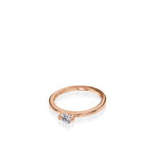 Load image into Gallery viewer, Delicia Solitaire Luminaire Quarter Carat Lab Diamond Ring
