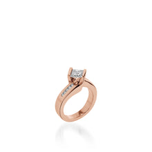 Load image into Gallery viewer, Intrigue Princess Yellow Gold Engagement Ring

