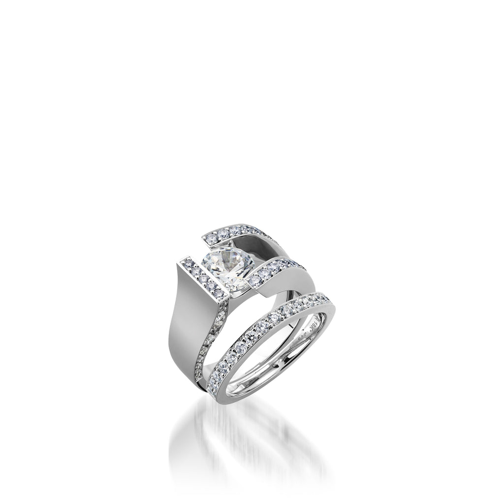 Elevate White Gold Diamond Ring – John Atencio