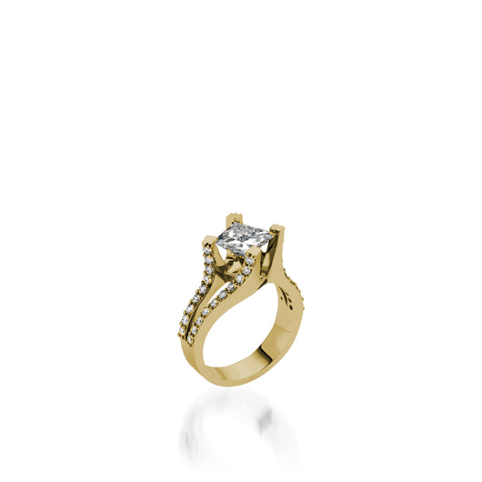 Rhapsody Yellow Gold Engagement Ring