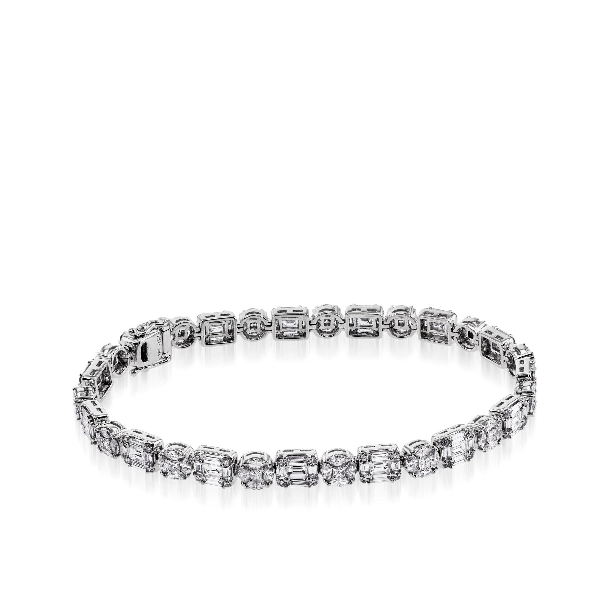 送料税込【AMY O】Baguette and Crystal Tennis Bracelet (2色) Tennis Bridal Bracelet Set | Wedding Jewelry Sets – AMYO Bridal