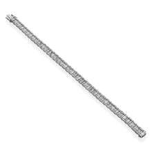 Load image into Gallery viewer, Baguette Cluster Diamond Tennis Bracelet
