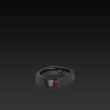Load image into Gallery viewer, Square Band Black Zirconium with Gemstones

