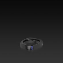 Load image into Gallery viewer, Square Band Black Zirconium with Gemstones
