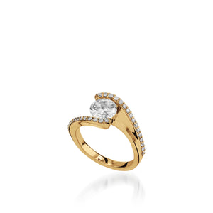 Aquarius Yellow Gold Engagement Ring