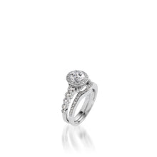 Load image into Gallery viewer, Dazzle White Gold Engagement Ring with 1 Carat Setting

