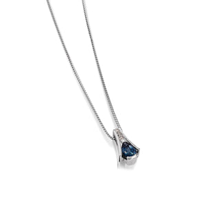 Venture Small Gemstone Pendant Necklace with Diamonds