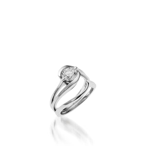 18 karat White Gold Bellissima Solitaire Diamond Engagement Ring