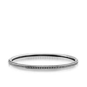 Women's Sterling Silver Antigua Bead Bangle Bracelet