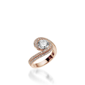 18 karat Rose Gold Royale Diamond Engagement Ring