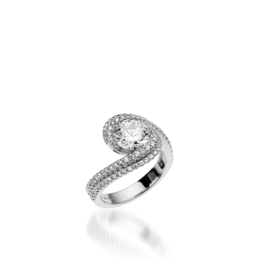 18 karat White Gold Royale Diamond Engagement Ring