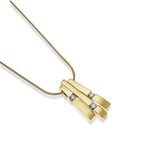 Load image into Gallery viewer, Women&#39;s 14 karat Yellow Gold Originate Diamond Pendant Necklace
